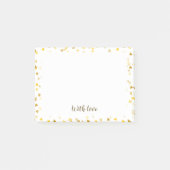 Post-it® Script Avec Amour Coeurs D'Or (Devant)
