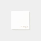 Post-it® Script blanc & or du bureau de nom personnalisé (Devant)