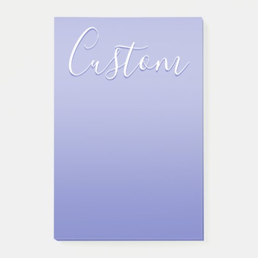 Post-it® Script cursif modifiable | Violet blanc et violet (Devant)