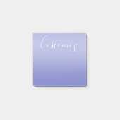 Post-it® Script cursif modifiable | Violet blanc et violet (Devant)