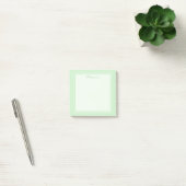 Post-it® Script de bordure blanc vert clair moderne (Bureau)