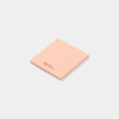Post-it® Script de Bourgogne rose rousse personnalisé  (Incliné)
