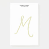 Post-it® Script de calligraphie Monogramme initial moderne (Devant)