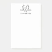 Post-it® Script de nom de famille monogramme (Devant)