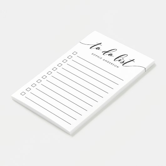 Post-it® Script de relaxation noir et blanc à faire (Incliné)