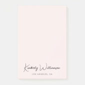 Post-it® Script de signature chic rose (Devant)
