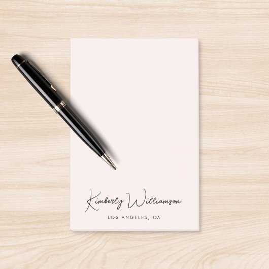 Post-it® Script de signature chic rose