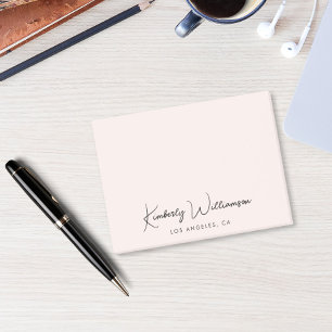 Post-it® Script de signature chic rose
