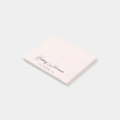 Post-it® Script de signature chic rose (Incliné)