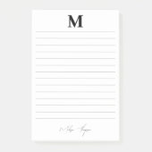 Post-it® Script de signature personnelle Linked Initial & N (Devant)