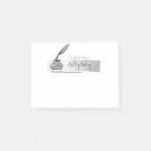 Post-it® Script de stylo Quill Sketch Faux Silver (Devant)