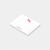 Post-it® Script de tigre rose simple Papier à lettres perso (Incliné)