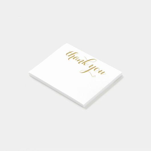Post-it® Script doré Merci 4 x 3 (Incliné)