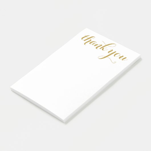 Post-it® Script doré Merci 4 x 6 (Incliné)