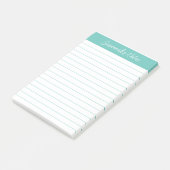 Post-it® Script Élégant Aqua Ligné Personnalisé (Incliné)