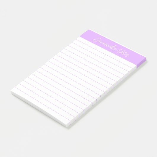Post-it® Script Elegant Light Lavender Lined Personalized (Incliné)