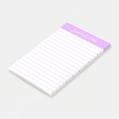 Post-it® Script Élégant Ligne Lavande Clair Personnalisé (Incliné)
