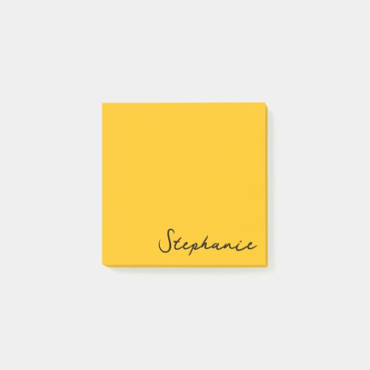 Post-it® Script Jaune Personnalisé Publier des notes collan (Devant)
