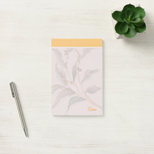 Post-it® Script jaune simple arrière - plan personnalisé (Bureau)