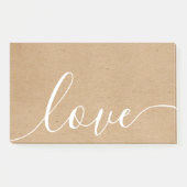 Post-it® Script Kraft Rustique Amour (Devant)