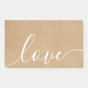 Post-it® Script Kraft Rustique Amour