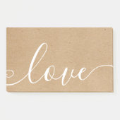Post-it® Script Kraft Rustique Amour (Devant)