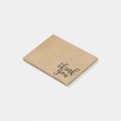 Post-it® Script Merci Cœur Doré Kraft Rustique (Incliné)