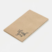 Post-it® Script Merci Gold Love Coeur Rustique Kraft (Incliné)