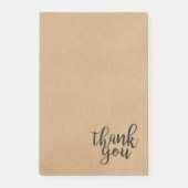 Post-it® Script Merci Gold Love Coeur Rustique Kraft (Devant)