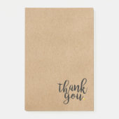 Post-it® Script Merci Or Amour Cœur Kraft Rustique (Devant)