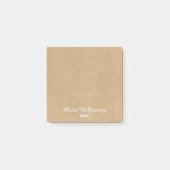 Post-it® Script minimaliste Rustique Kraft personnalisé (Devant)