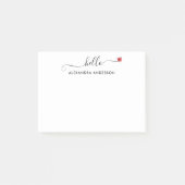 Post-it® Script moderne minimal Hello Coeur (Devant)
