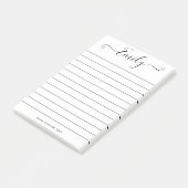 Post-it® Script moderne Nom personnalisé Message Chic Perso (Incliné)