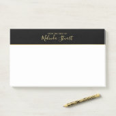 Post-it® Script moderne professionnel noir et or (Sur un bureau)