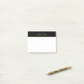 Post-it® Script moderne professionnel noir et or (Sur un bureau)