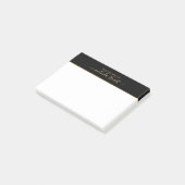 Post-it® Script moderne professionnel noir et or (Incliné)