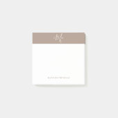 Post-it® Script Monogramme Beige Chaud (Devant)