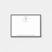 Post-it® Script Monogramme Blanc Gris Du Bureau De Post- (Devant)