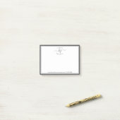 Post-it® Script Monogramme Blanc Gris Du Bureau De Post- (Sur un bureau)
