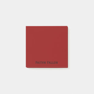 Post-it® Script noir minimaliste professionnel en brique ro