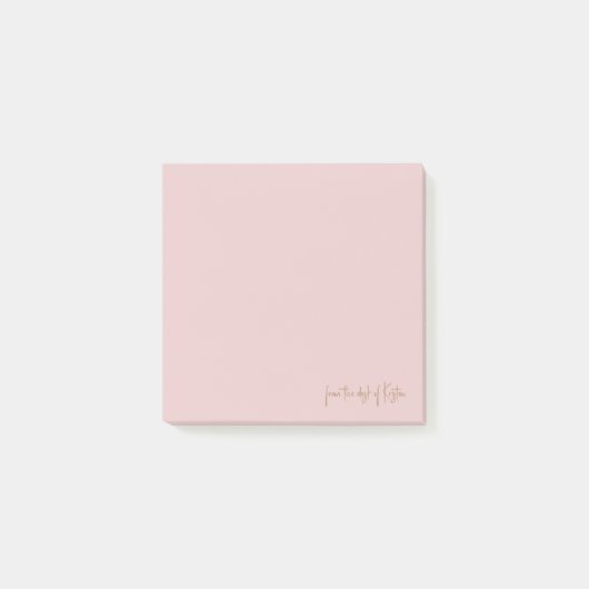 Post-it® Script rose du bureau de nom personnalisé (Devant)