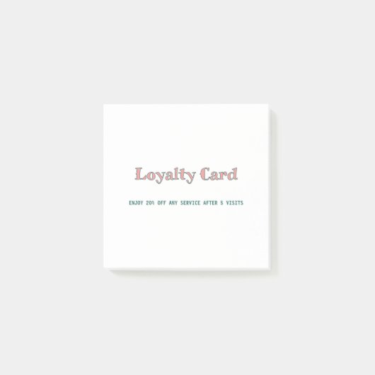 Post-it® script simple minimal ajoutez votre texte carte d (Devant)