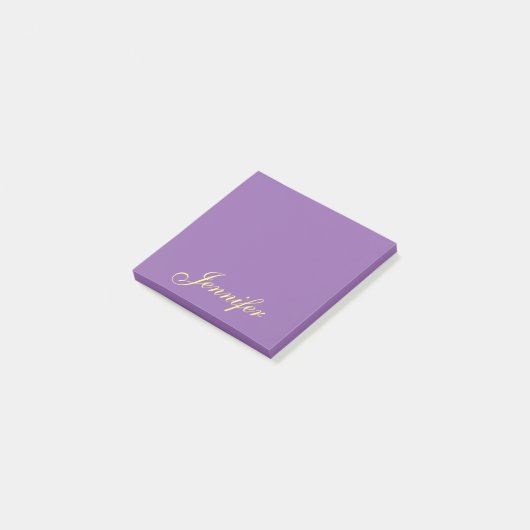 Post-it® Script violet personnalisé Publier des notes colla (Incliné)