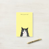 Post-it® Scruffy tuxedo cat (Sur un bureau)