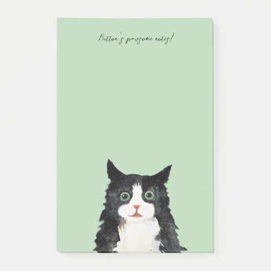 Post-it® Scruffy tuxedo cat (Devant)