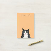 Post-it® Scruffy tuxedo cat (Sur un bureau)