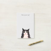 Post-it® Scruffy tuxedo cat (Sur un bureau)