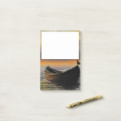 Post-it® Sea Sunset Boat Notes (Sur un bureau)