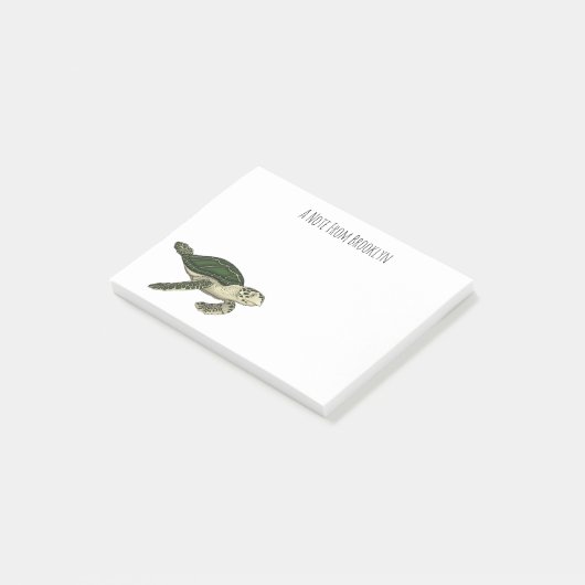 Post-it® Sea turtle cartoon (Incliné)