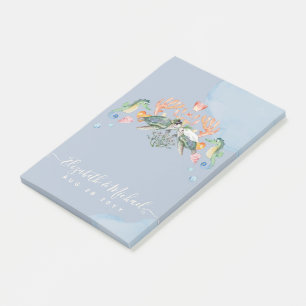 Post-it® Sea Turtle Wedding Featuring Bride and Groom